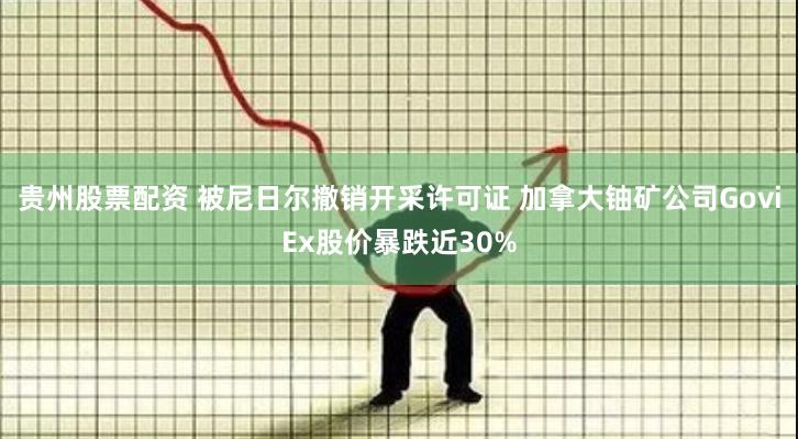贵州股票配资 被尼日尔撤销开采许可证 加拿大铀矿公司GoviEx股价暴跌近30%