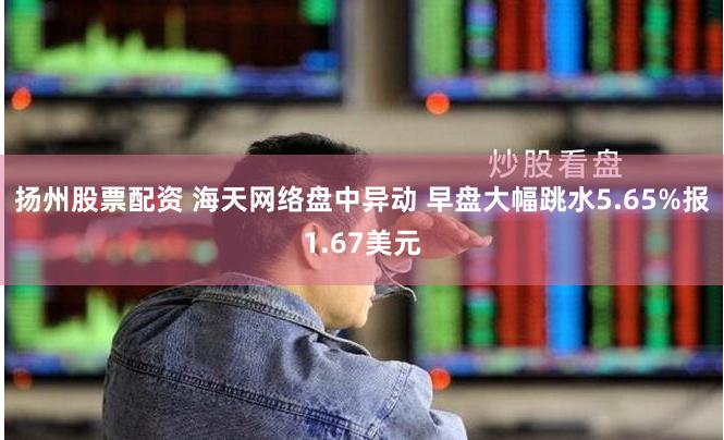 扬州股票配资 海天网络盘中异动 早盘大幅跳水5.65%报1.67美元